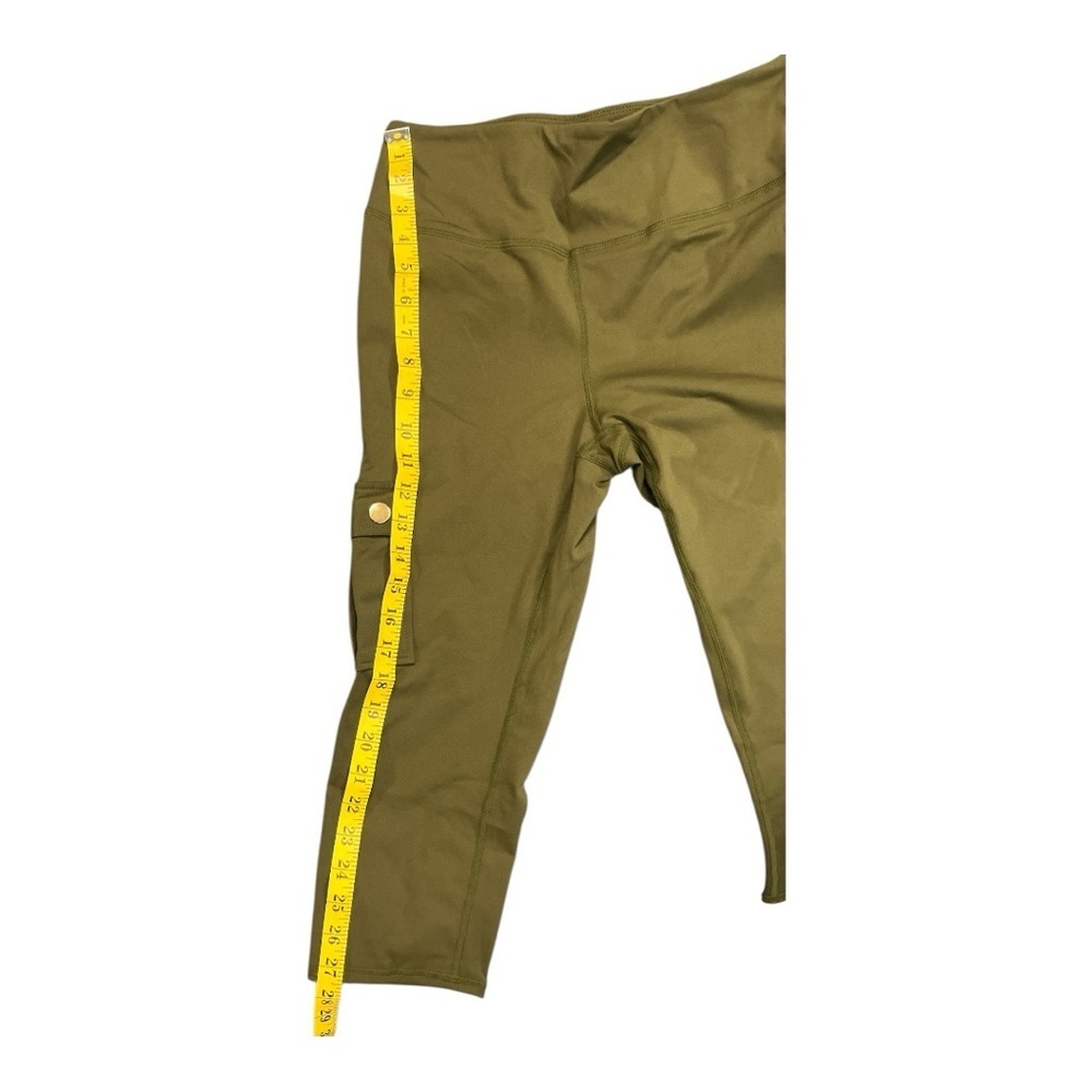Green Leggings with Elastic Waistband and Relaxed Fit - Picture 4 of 4
